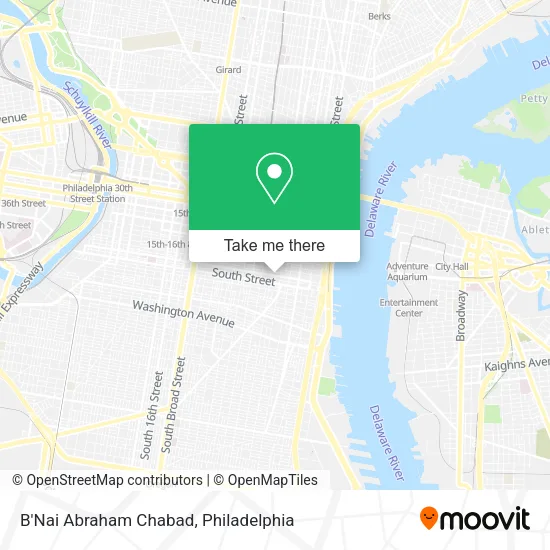 B'Nai Abraham Chabad map