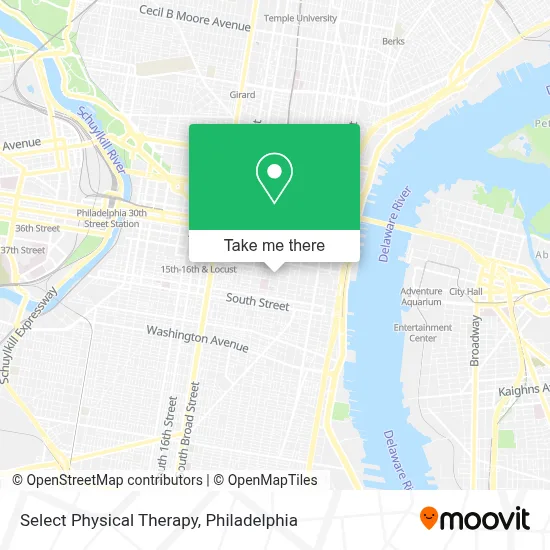 Select Physical Therapy map