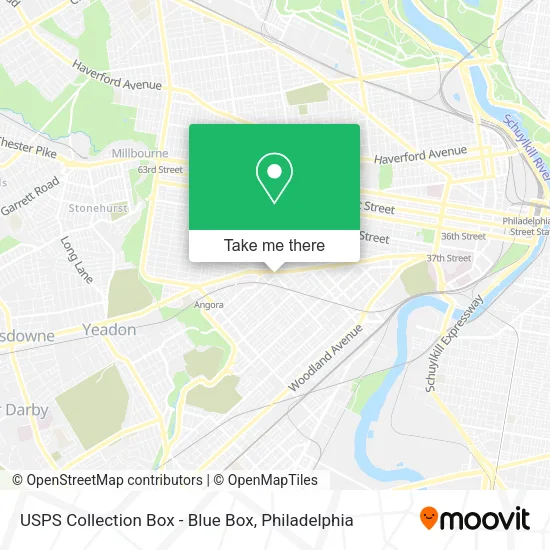 USPS Collection Box - Blue Box map