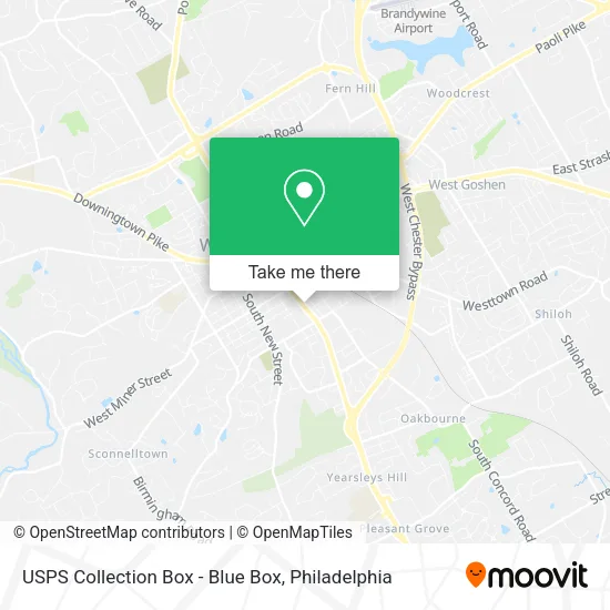 USPS Collection Box - Blue Box map