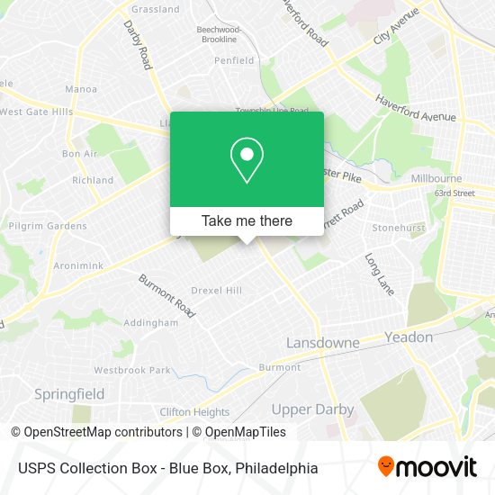 USPS Collection Box - Blue Box map