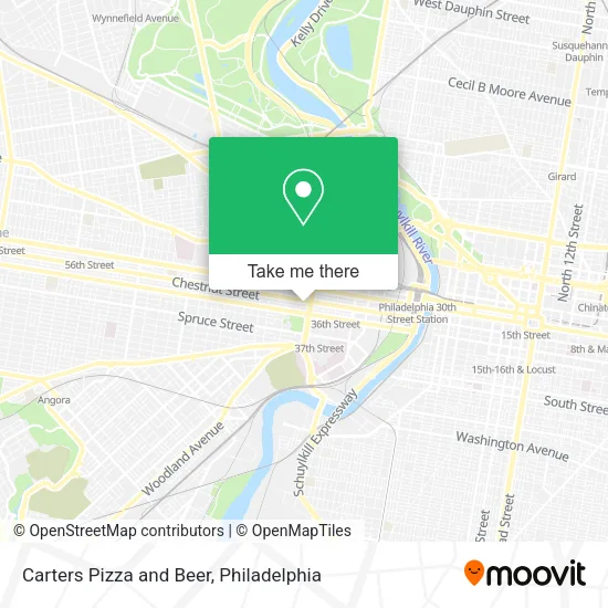 Carters Pizza and Beer map