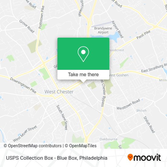 USPS Collection Box - Blue Box map