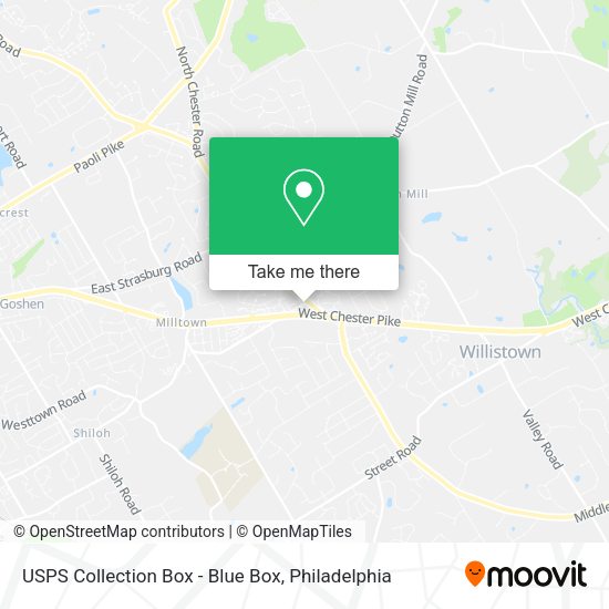 USPS Collection Box - Blue Box map