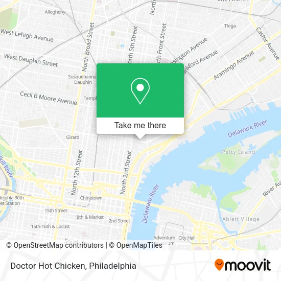 Doctor Hot Chicken map
