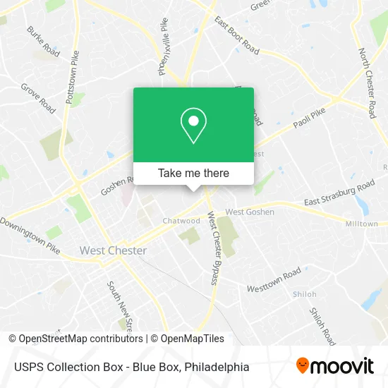USPS Collection Box - Blue Box map