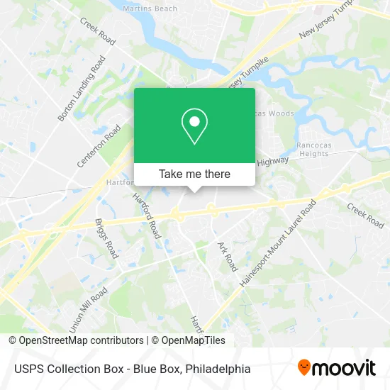 USPS Collection Box - Blue Box map