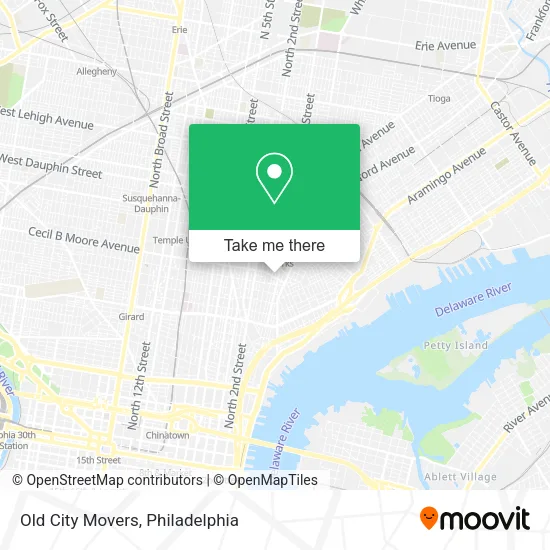 Old City Movers map