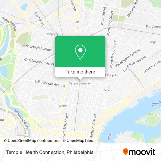 Temple Health Connection map