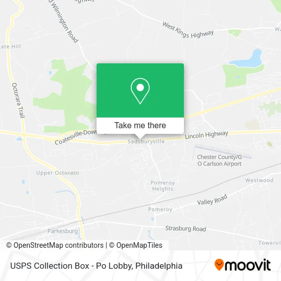 USPS Collection Box - Po Lobby map