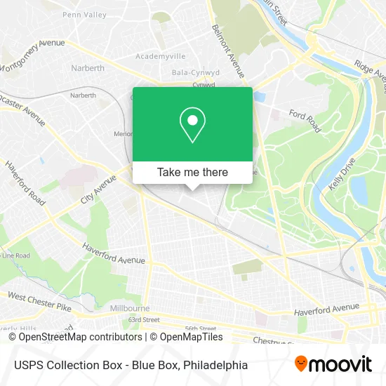 USPS Collection Box - Blue Box map