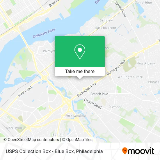 USPS Collection Box - Blue Box map