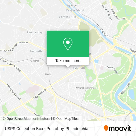 USPS Collection Box - Po Lobby map