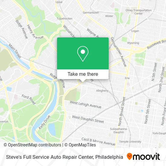 Steve's Full Service Auto Repair Center map