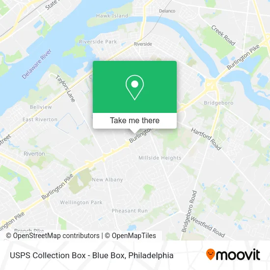 USPS Collection Box - Blue Box map