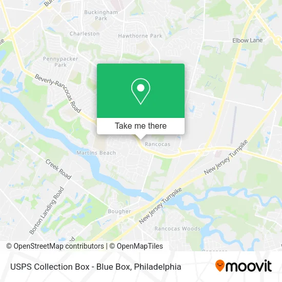 USPS Collection Box - Blue Box map