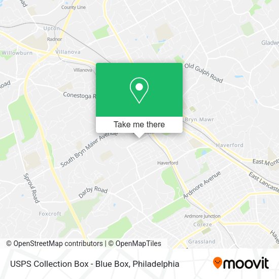 USPS Collection Box - Blue Box map