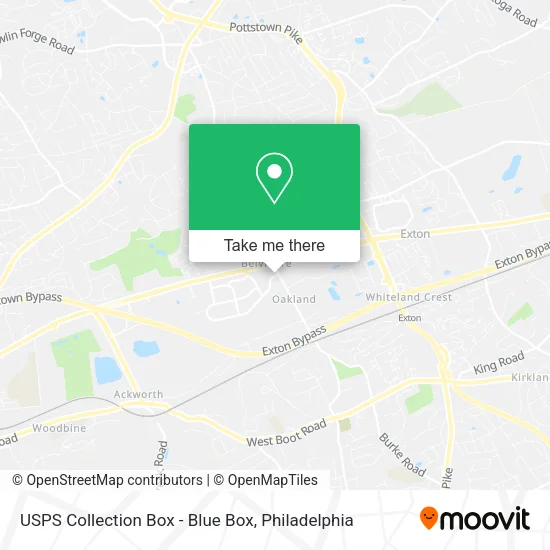 USPS Collection Box - Blue Box map