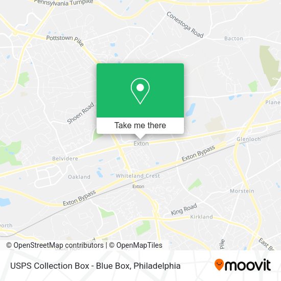 USPS Collection Box - Blue Box map