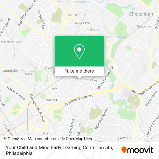 Your Child and Mine Early Learning Center on 5th map