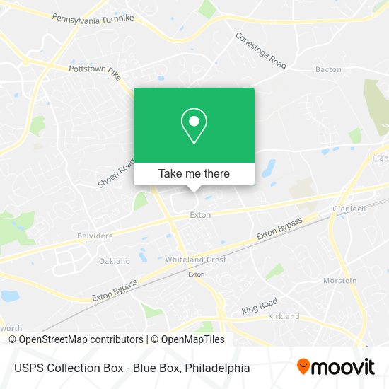 USPS Collection Box - Blue Box map