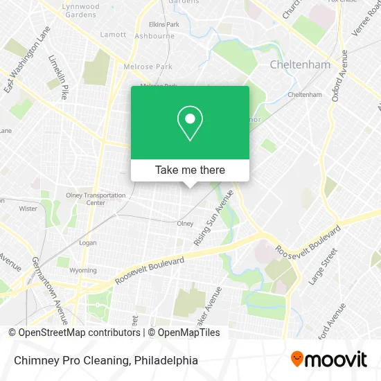 Chimney Pro Cleaning map