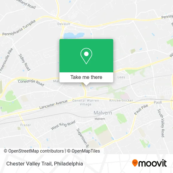 Chester Valley Trail map