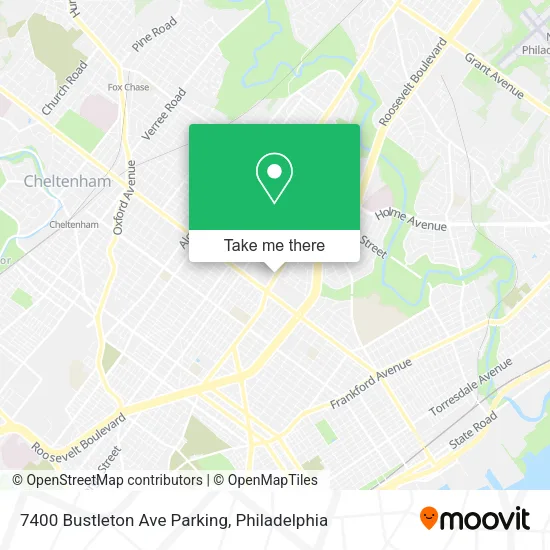 Mapa de 7400 Bustleton Ave Parking