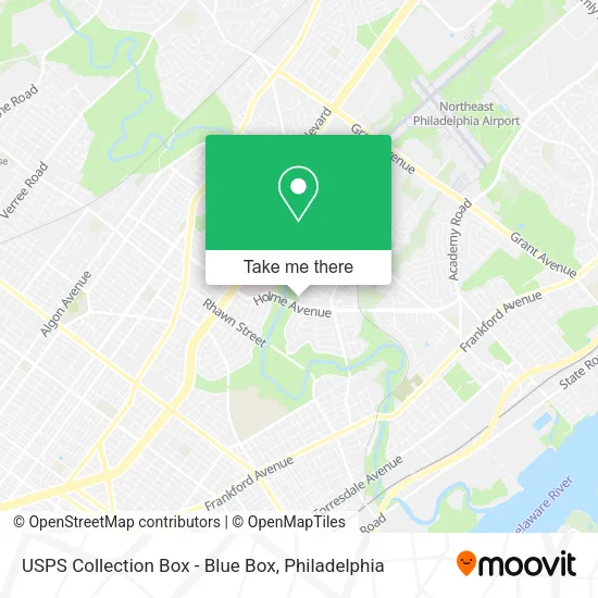 USPS Collection Box - Blue Box map