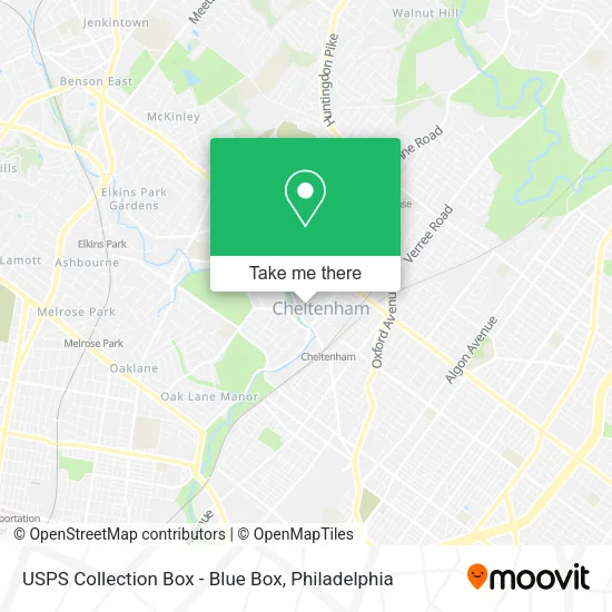 Mapa de USPS Collection Box - Blue Box