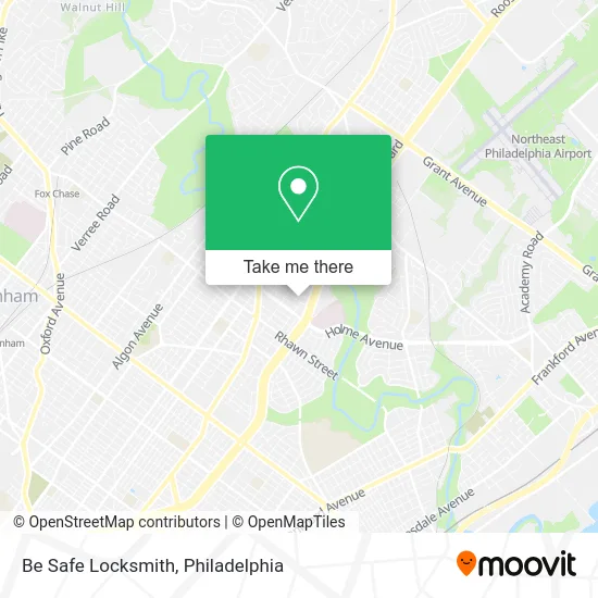 Be Safe Locksmith map