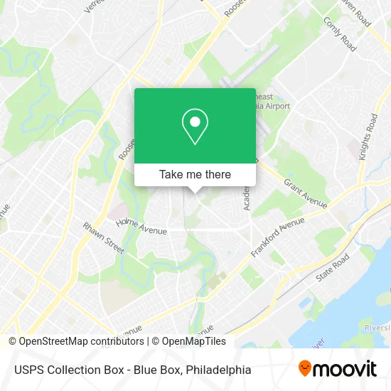 USPS Collection Box - Blue Box map