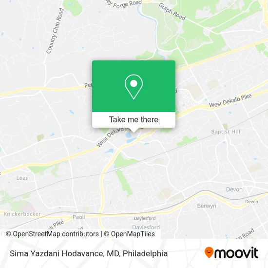 Mapa de Sima Yazdani Hodavance, MD