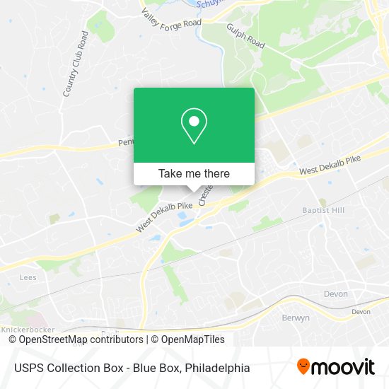 USPS Collection Box - Blue Box map