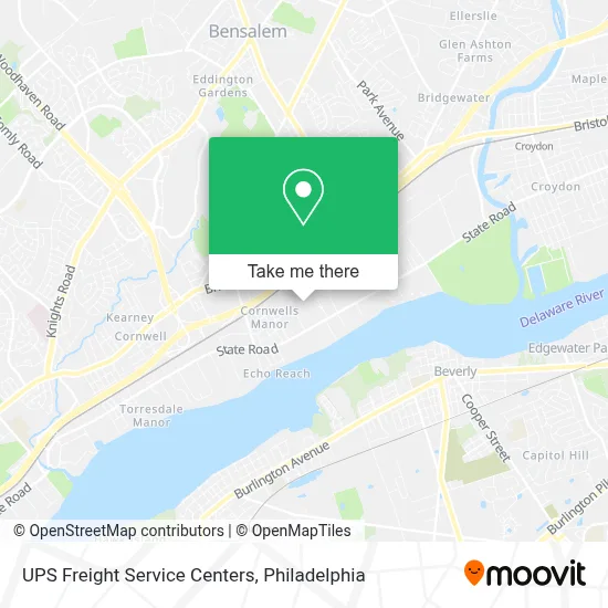 UPS Freight Service Centers map