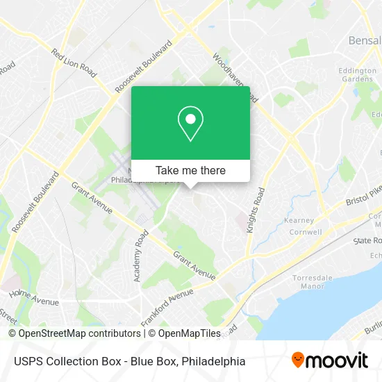 USPS Collection Box - Blue Box map