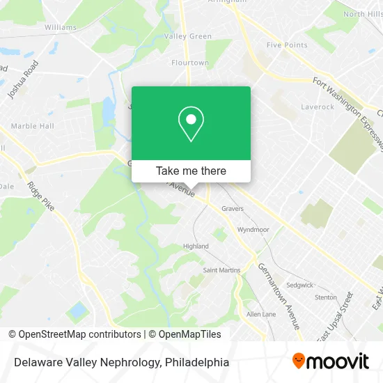 Delaware Valley Nephrology map