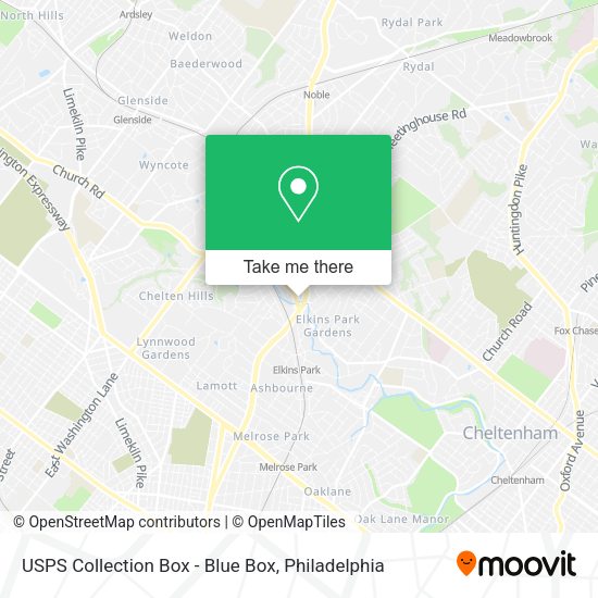 USPS Collection Box - Blue Box map