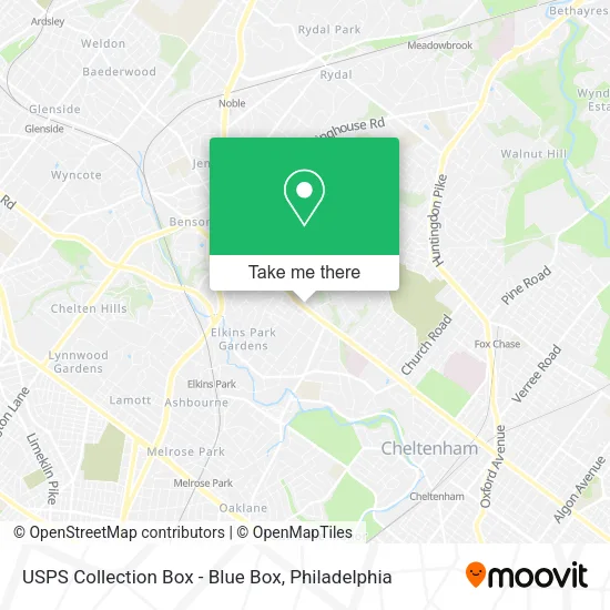 USPS Collection Box - Blue Box map