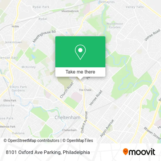 8101 Oxford Ave Parking map