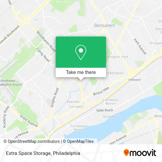 Extra Space Storage map