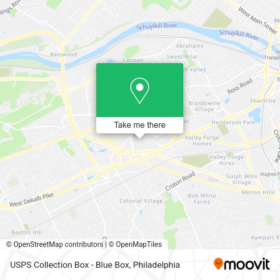 USPS Collection Box - Blue Box map