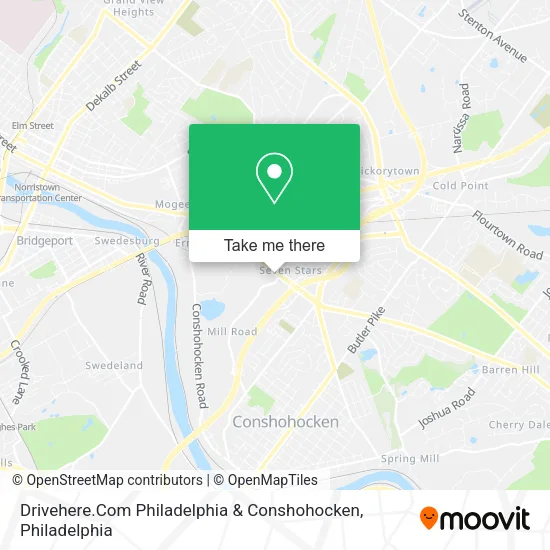 Drivehere.Com Philadelphia & Conshohocken map