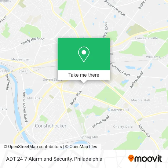 ADT 24 7 Alarm and Security map