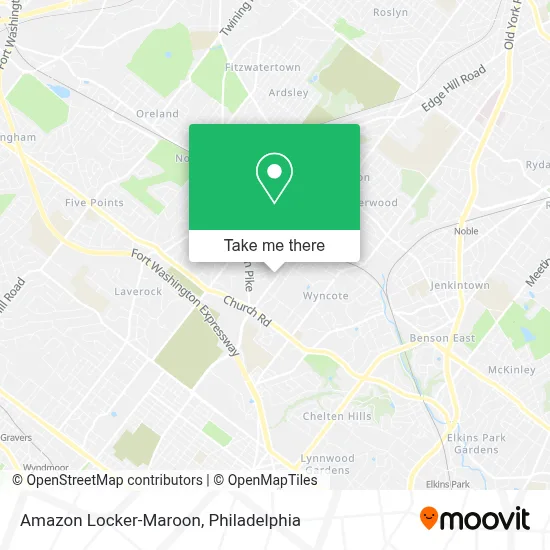 Amazon Locker-Maroon map