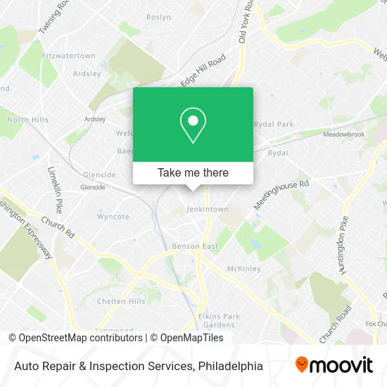 Auto Repair & Inspection Services map
