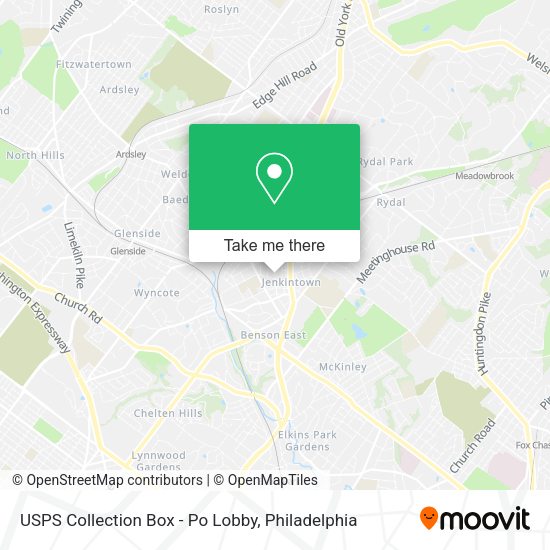 USPS Collection Box - Po Lobby map