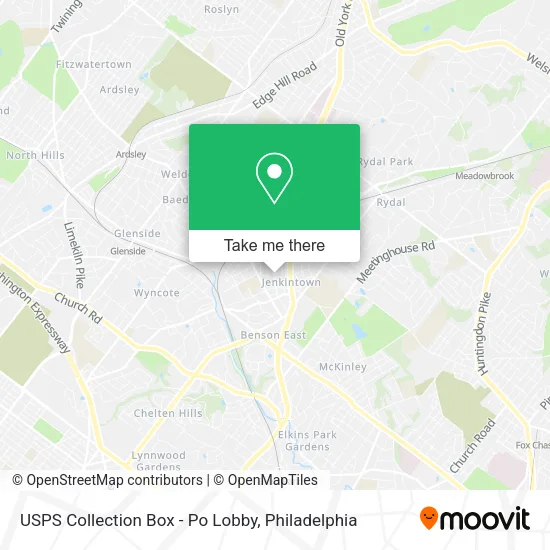 Mapa de USPS Collection Box - Po Lobby