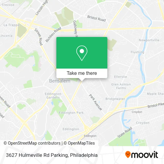 3627 Hulmeville Rd Parking map