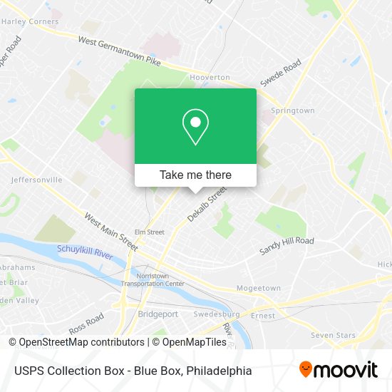USPS Collection Box - Blue Box map